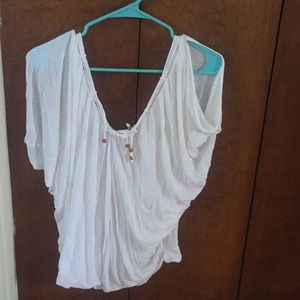 Flowey White top with under camisole